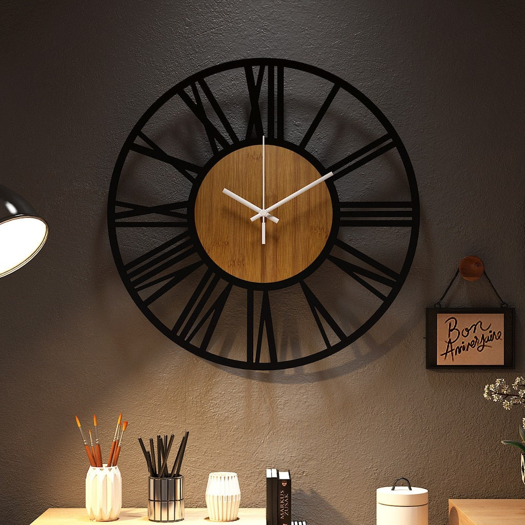 Orologio da parete scandinavo in legno