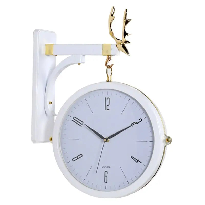 Horloge Double Face Moderne - Horloges murales - Style Blanc Blanc