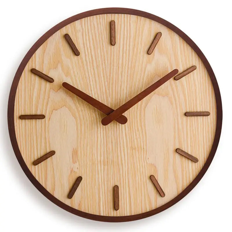 Horloge Murale en Bois de Noyer - Horloges murales - 31 cm style 3